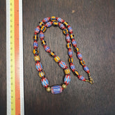 Colorful Vintage Chevron Venetian Style Chevron Beads Necklace BNC-3